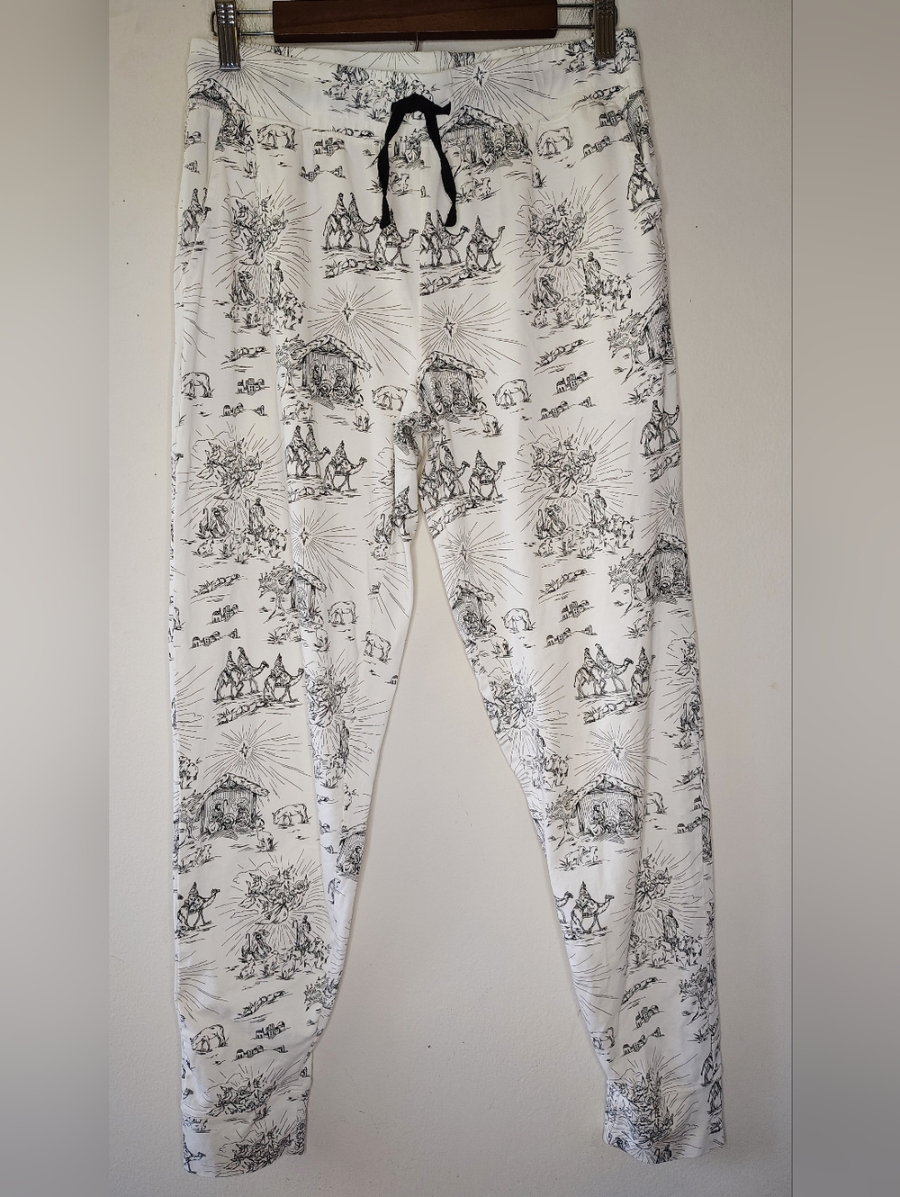 Holy Pals Little Town Of Bethlehem Pajama Pants Medium Modest Religious Cozy EUC